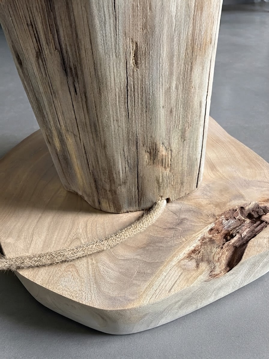 Lampe "écume "Lampadaire en bois flotté — Pièce unique