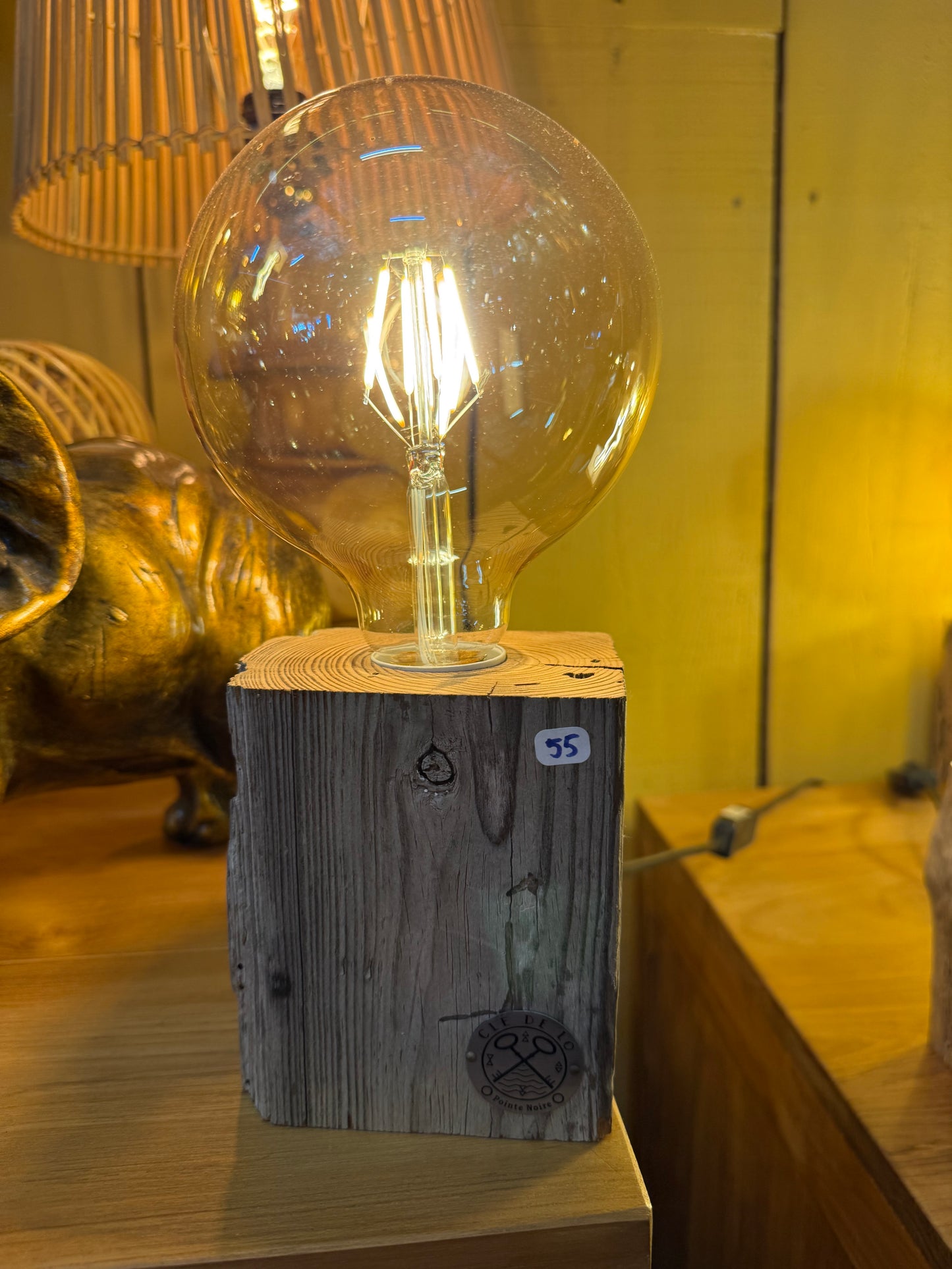 Lampe à poser "madrier" 2