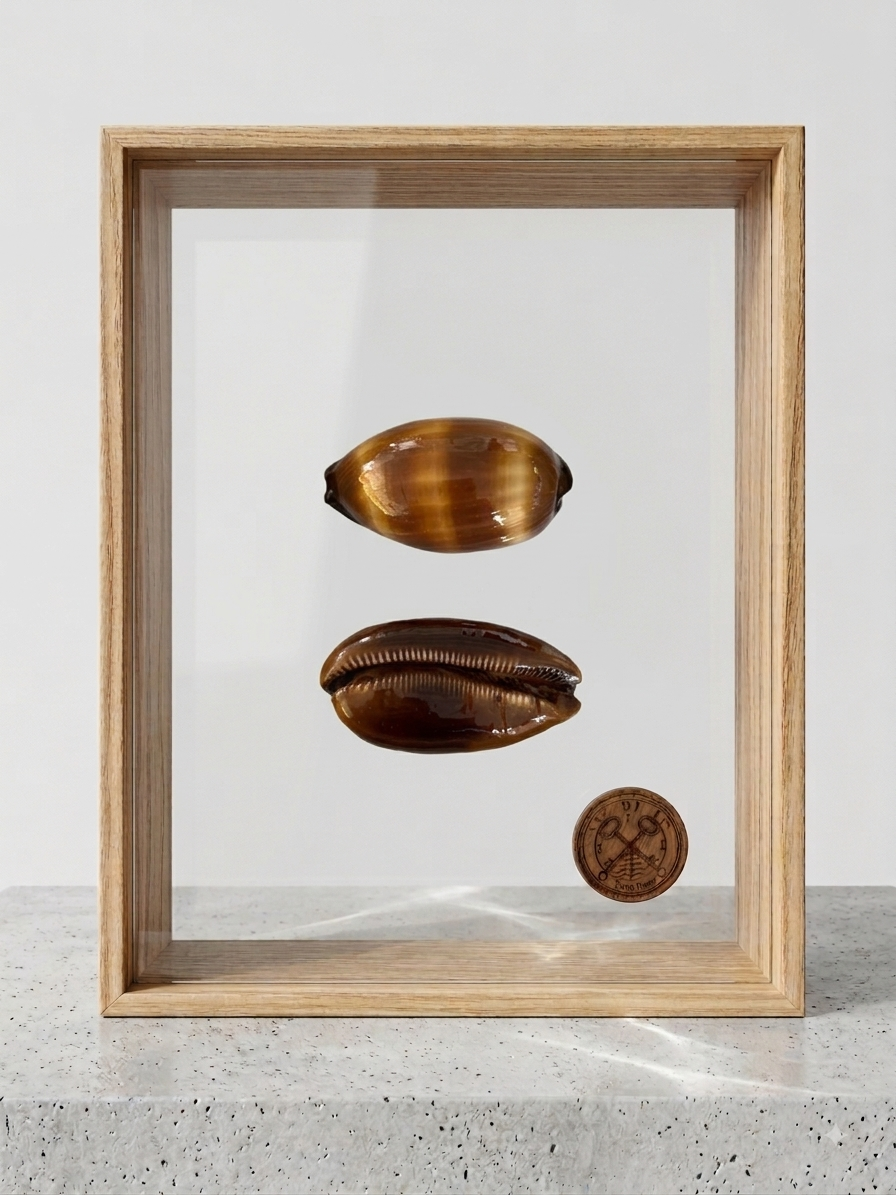 Cadre sous verre moyen: 2 porcelaines