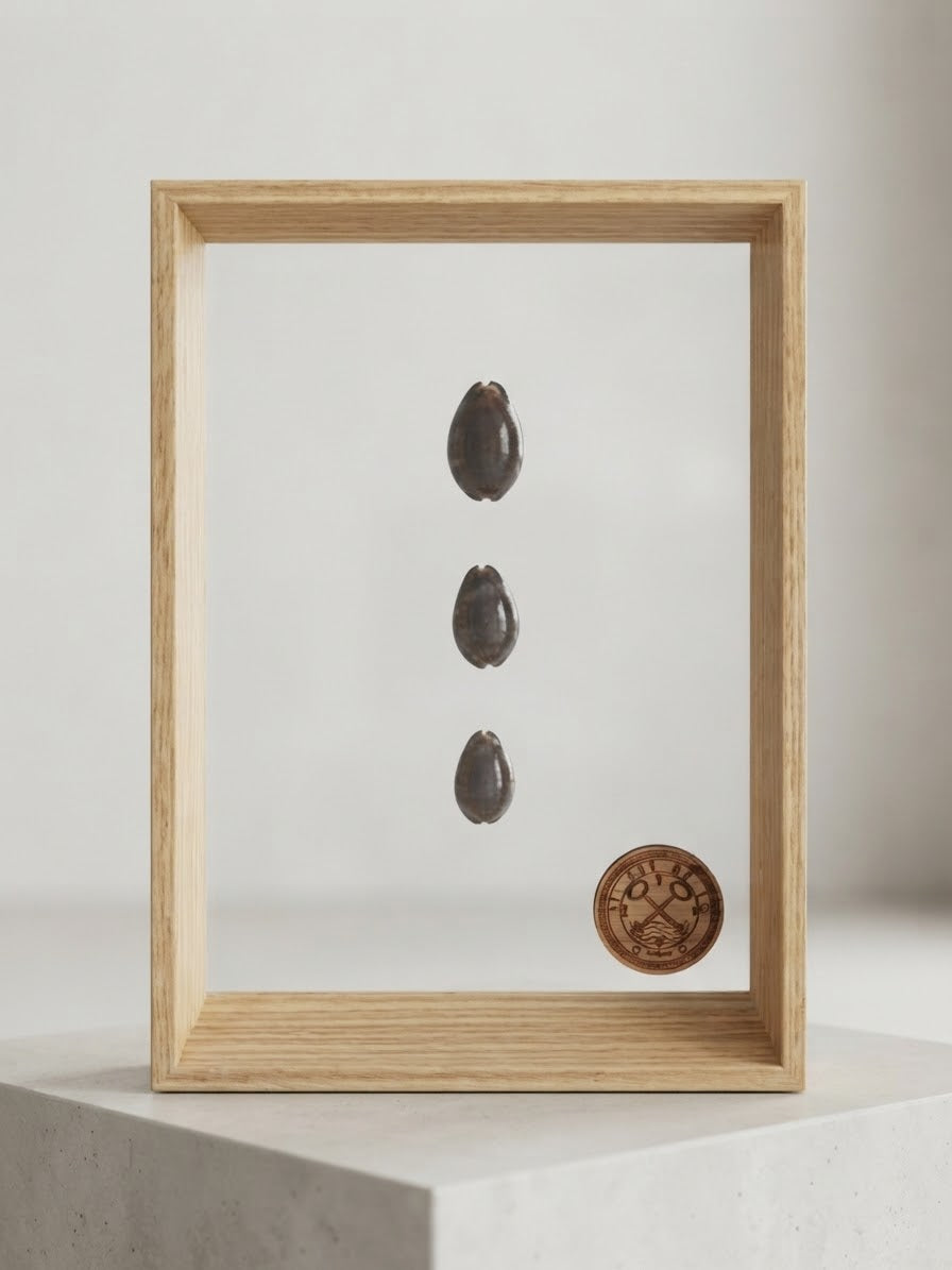 Cadre sous verre — Coquillage porcelaine